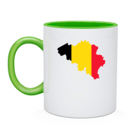 Чашка c картою-прапором Бельгії