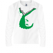 Детская футболка с длинным рукавом Крокодил