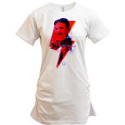 Подовжена футболка Нікола Тесла в блискавці