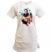 Подовжена футболка Ілон Маск космонавт