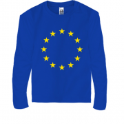 Детская футболка с длинным рукавом с символикой Евро Союза