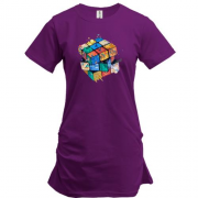 Подовжена футболка з динамічним кубиком Рубика