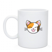 Чашка с довольным котом
