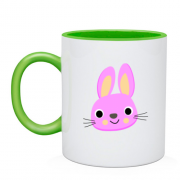 Чашка з рожевим зайцем