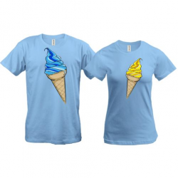 Парные футболки с мороженым