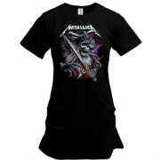 Подовжена футболка Metallica (Зі скелетом-воїном)