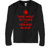 Детская футболка с длинным рукавом Take what is yours with Fire 