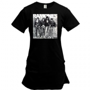Подовжена футболка Ramones Band чб