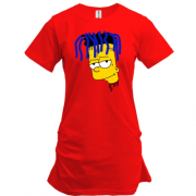 Подовжена футболка з Бартом Сімпсоном в образі Lil Pump (2)