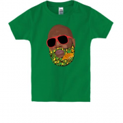 Детская футболка с Rick Ross и цветочной бородой