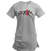 Подовжена футболка з логотипом "Skrillex"