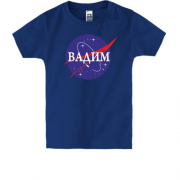 Детская футболка Вадим (NASA Style)