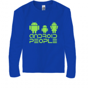 Детская футболка с длинным рукавом Android People (2)