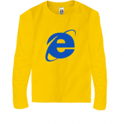 Детская футболка с длинным рукавом Internet Explorer