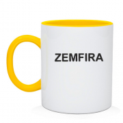 Чашка с надписью "Zemfira"