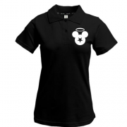 Жіноча футболка-поло з логотипом альбому БИ-2 (арт)