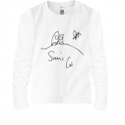 Детская футболка с длинным рукавом Simon's Cat с бабочкой
