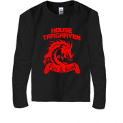 Детская футболка с длинным рукавом Targaryen - Fire and Bllod