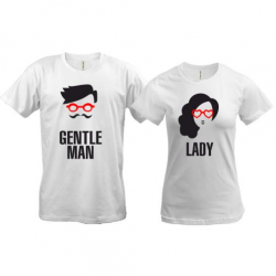 Парные футболки gentlemen - lady