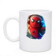 Чашка с совой в стиле Человека Паука
