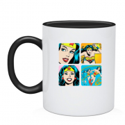 Чашка с поп-арт Чудо-Женщиной (Wonder Woman)