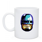 Чашка с Робокопом пиксель-арт