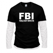 Комбинированный лонгслив FBI - Female body inspector