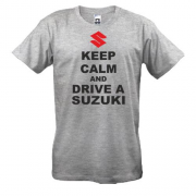 Футболка Keep calm and drive a SUZUKI