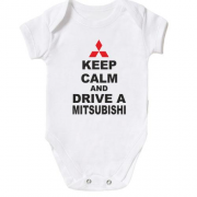 Детское боди Keep calm and drive a Mitsubishi