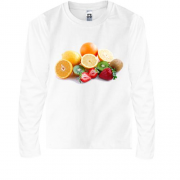 Детская футболка с длинным рукавом с фруктовым букетом