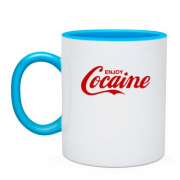 Чашка с надписью "Насолоджуйся кокаїном"