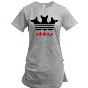 Подовжена футболка з написом "Адідогс" Адідас