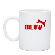 Чашка с надписью "Meow" в стиле Пума
