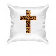 Подушка з леопардовим хрестом