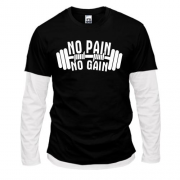 Комбінований лонгслів No pain - no gain