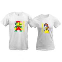 Парные футболки Марио и принцесса