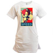 Подовжена футболка з артом Speed (Sonic)