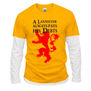 Лонгслив комби a lannister always pays his debts
