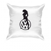Подушка Volkswagen (лого с девушкой)