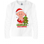 Детская футболка с длинным рукавом помощник Деда Мороза