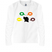 Детская футболка с длинным рукавом Иконки (Iconspeake) для собак