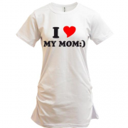 Подовжена футболка I love my mom