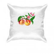 Подушка с цветущей веткой персика