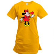 Подовжена футболка Minnie з серцем
