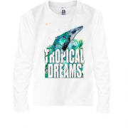 Детская футболка с длинным рукавом Tropical dreams с китом