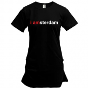 Подовжена футболка I amsterdam