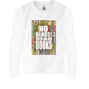 Детская футболка с длинным рукавом No blogs! Read books