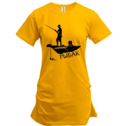 Подовжена футболка Рибак на риболовлі