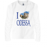 Детская футболка с длинным рукавом Я люблю Одессу