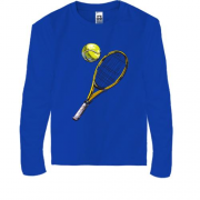 Детская футболка с длинным рукавом Теннисная ракетка и мяч